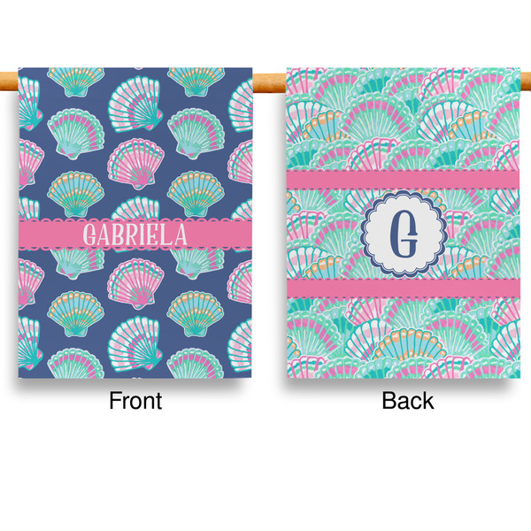 Preppy Sea Shells Garden Flags - Large - Double Sided - APPROVAL