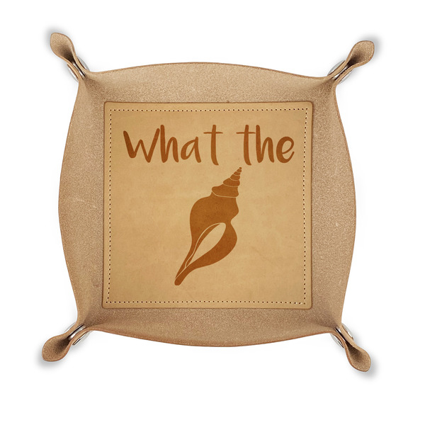 Custom Preppy Sea Shells Genuine Leather Dice Tray (Personalized)