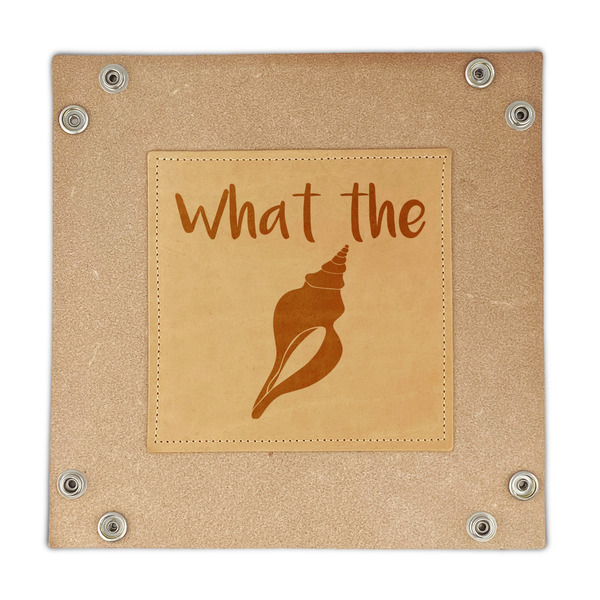 Preppy Sea Shells Genuine Leather Valet Trays - FRONT