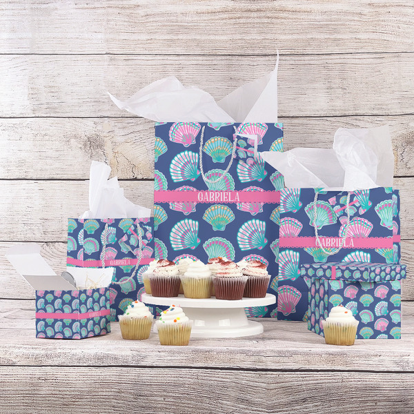 Preppy Sea Shells Gift Bags - In Context