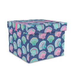 Preppy Sea Shells Gift Box with Lid - Canvas Wrapped - Medium (Personalized)