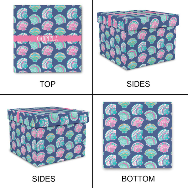 Preppy Sea Shells Gift Boxes with Lid - Canvas Wrapped - X-Large - Approval