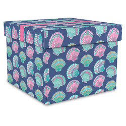 Preppy Sea Shells Gift Box with Lid - Canvas Wrapped - X-Large (Personalized)