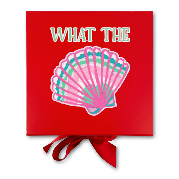 Preppy Sea Shells Gift Boxes with Magnetic Lid - Red - Approval