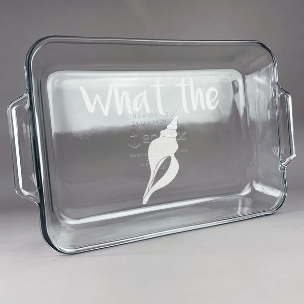 Custom Preppy Sea Shells Glass Baking and Cake Dish (Personalized)