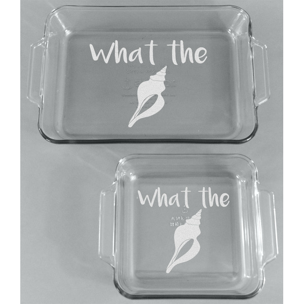 Preppy Sea Shells Glass Baking Dish Set - FRONT