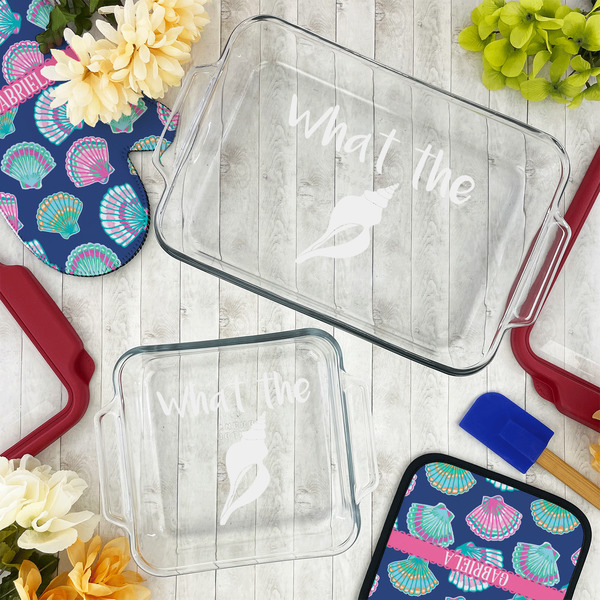 Preppy Sea Shells Glass Baking Dish Set - LIFESTYLE