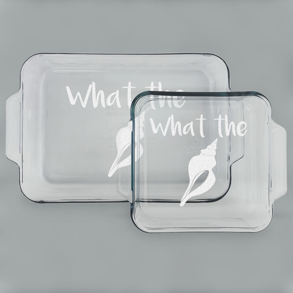 Preppy Sea Shells Glass Baking Dish Set - MAIN (set)