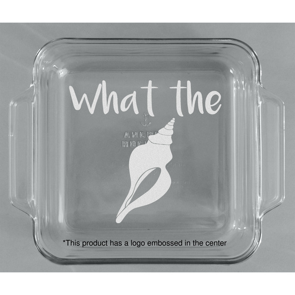 Preppy Sea Shells Glass Cake Dish - APPROVAL (8x8)