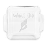 Preppy Sea Shells Glass Cake Dish with Truefit Lid - 8in x 8in (Personalized)
