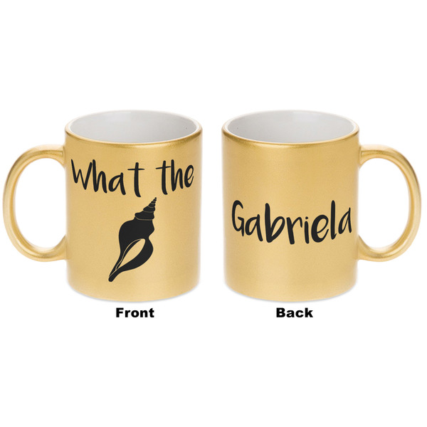 Preppy Sea Shells Gold Mug - Apvl