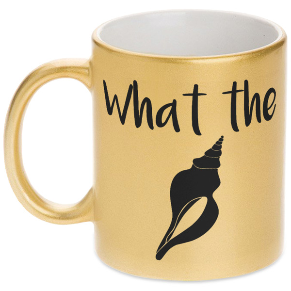 Custom Preppy Sea Shells Metallic Mug (Personalized)