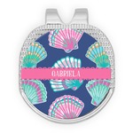 Preppy Sea Shells Golf Ball Marker - Hat Clip - Silver