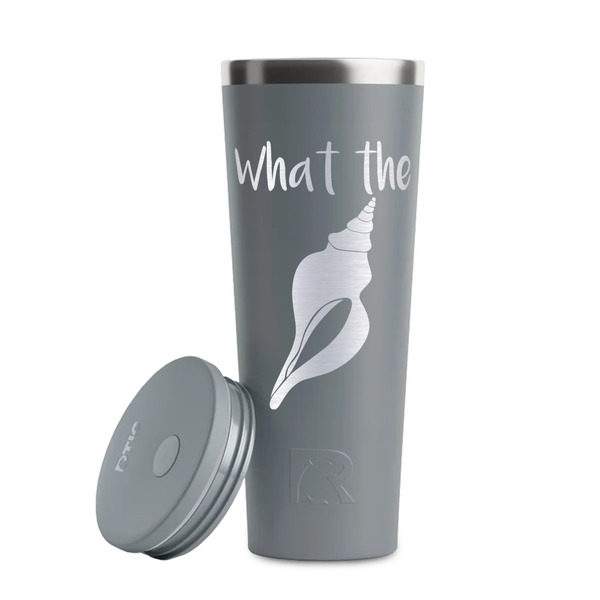 Preppy Sea Shells Grey RTIC Everyday Tumbler - 28 oz. - Lid Off