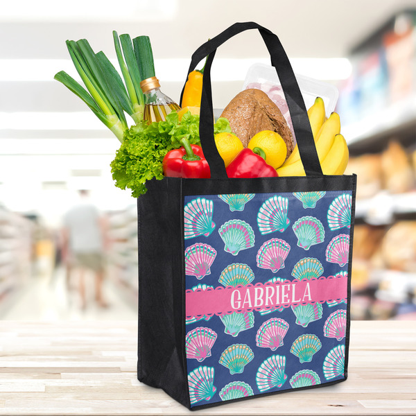 Preppy Sea Shells Grocery Bag - LIFESTYLE