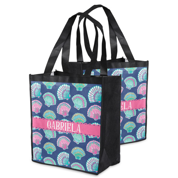 Preppy Sea Shells Grocery Bag - MAIN
