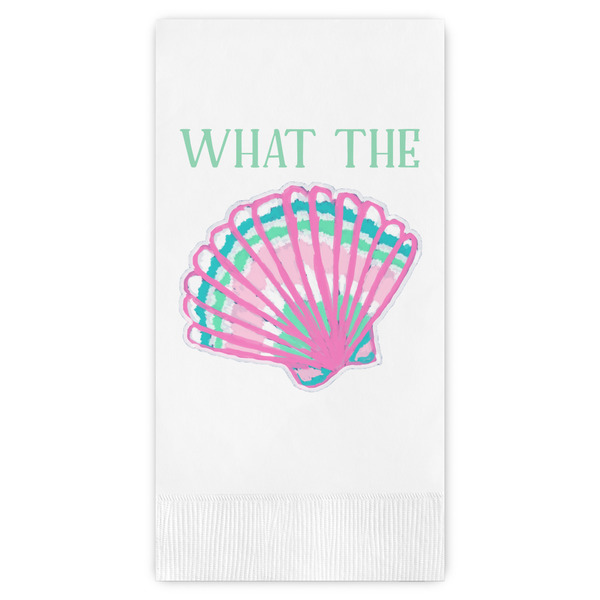 Custom Preppy Sea Shells Guest Napkins - Full Color - Embossed Edge (Personalized)