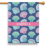 Preppy Sea Shells 28" House Flag - Double Sided (Personalized)