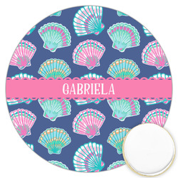 Preppy Sea Shells Printed Cookie Topper - 3.25" (Personalized)
