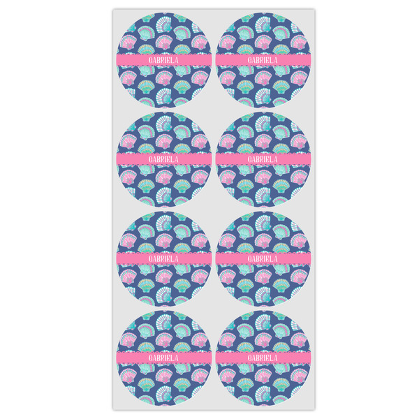 Preppy Sea Shells Icing Circle - Medium - Set of 8