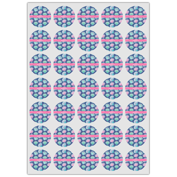 Preppy Sea Shells Icing Circle - XSmall - Set of 35