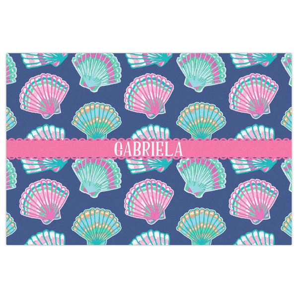 Preppy Sea Shells Indoor / Outdoor Rug - 4'x6' - Front Flat