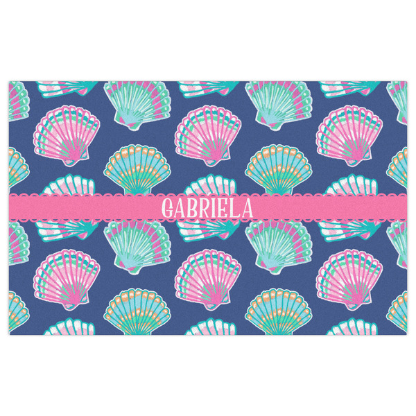 Preppy Sea Shells Indoor / Outdoor Rug - 5'x8' - Front Flat