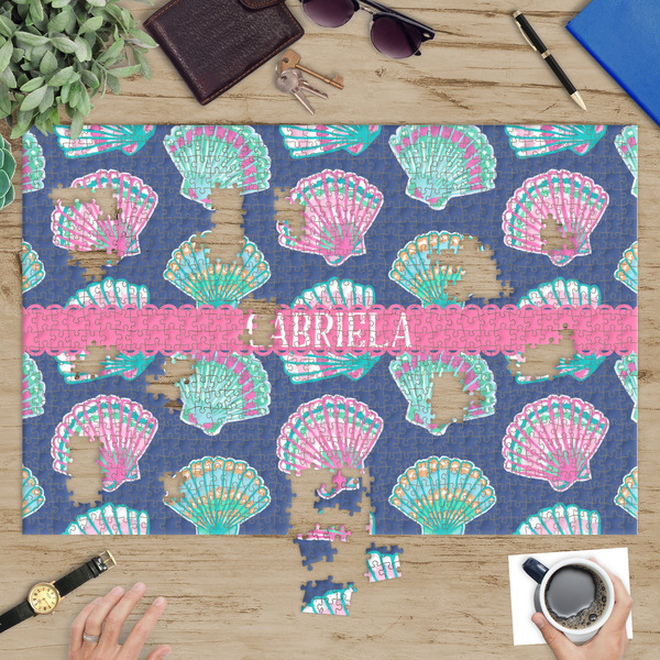 Preppy Sea Shells Jigsaw Puzzle 1014 Piece - In Context