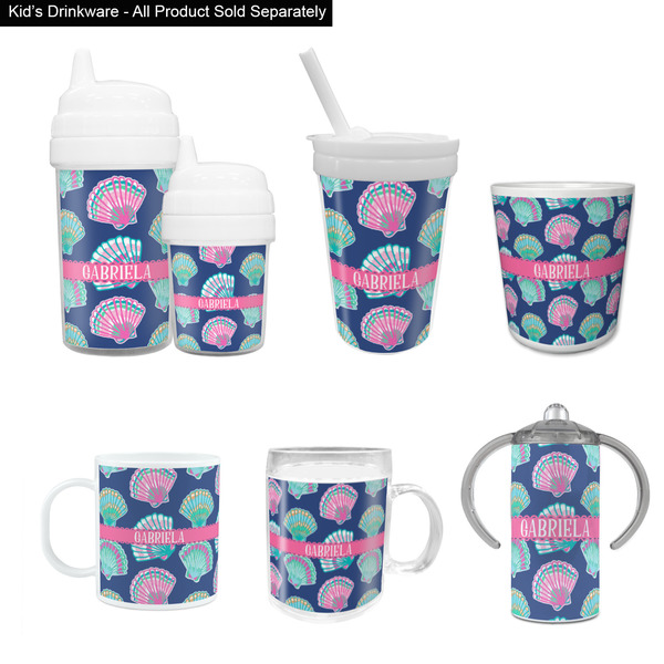 Preppy Sea Shells Kid's Drinkware - Customized & Personalized