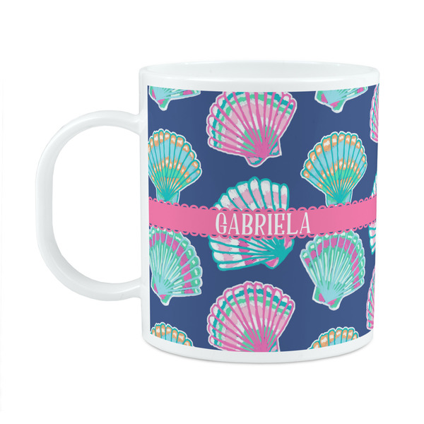 Custom Preppy Sea Shells Plastic Kids Mug (Personalized)