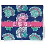 Preppy Sea Shells Kitchen Towel - Poly Cotton w/ Name or Text