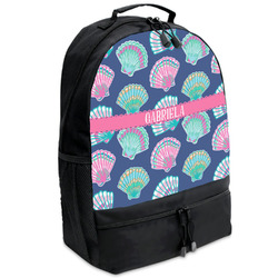 Preppy Sea Shells Backpacks - Black (Personalized)