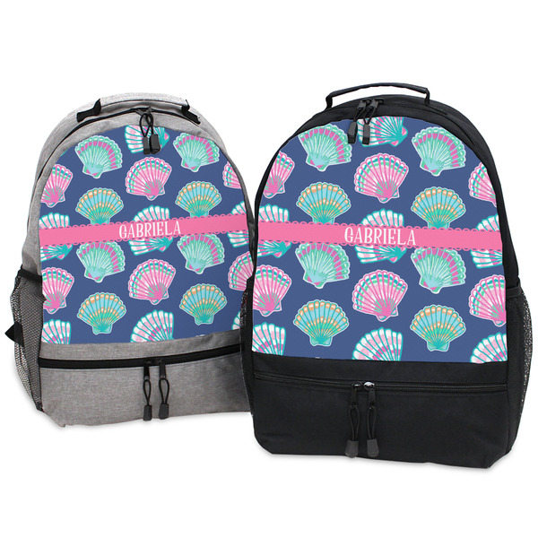 Preppy Sea Shells Large Backpacks - Both