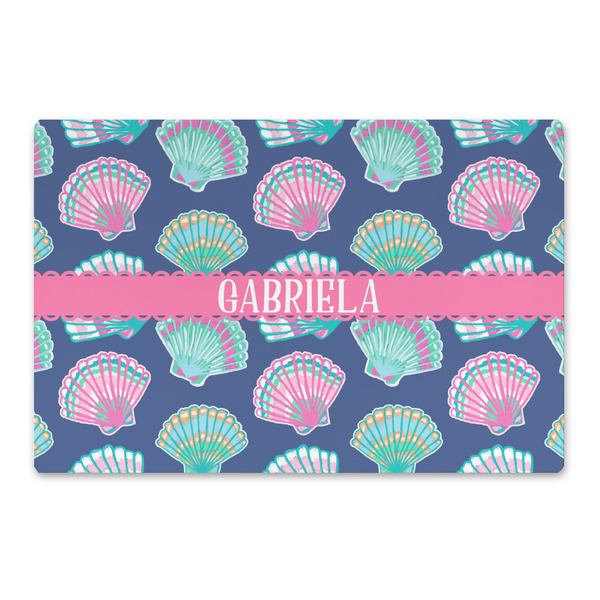 Custom Preppy Sea Shells Large Rectangle Car Magnet (Personalized)