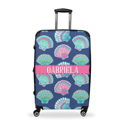 Preppy Sea Shells Suitcase - 28" Large - Checked w/ Name or Text