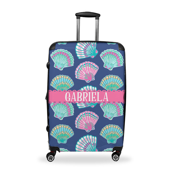 Custom Preppy Sea Shells Suitcase - 28" Large - Checked w/ Name or Text