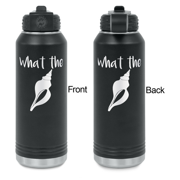 Preppy Sea Shells Laser Engraved Water Bottles - Front & Back Engraving - Front & Back View