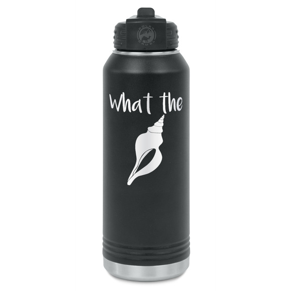 Custom Preppy Sea Shells Water Bottle - Laser Engraved - Front (Personalized)