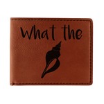 Preppy Sea Shells Leatherette Bifold Wallet - Double Sided (Personalized)