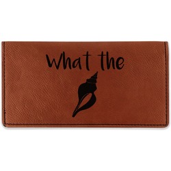 Preppy Sea Shells Leatherette Checkbook Holder (Personalized)