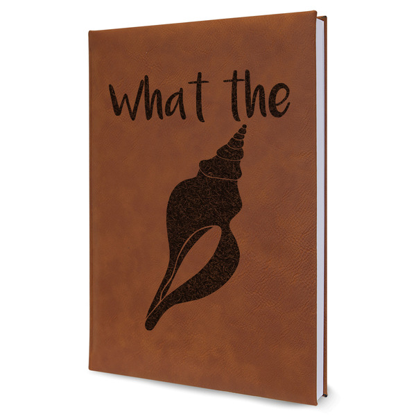 Custom Preppy Sea Shells Leather Sketchbook (Personalized)