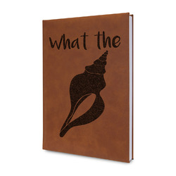 Preppy Sea Shells Leather Sketchbook - Small - Single Sided (Personalized)