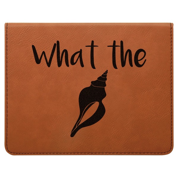 Preppy Sea Shells Leatherette 4-Piece Wine Tool Set Flat