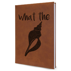 Preppy Sea Shells Leatherette Journal - Large - Single Sided (Personalized)