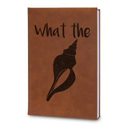Preppy Sea Shells Leatherette Journal - Large - Double Sided (Personalized)