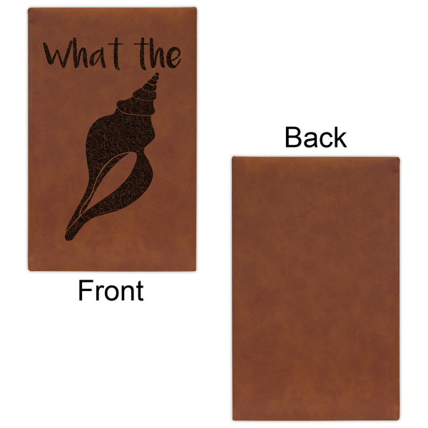 Preppy Sea Shells Leatherette Sketchbooks - Small - Single Sided - Front & Back View