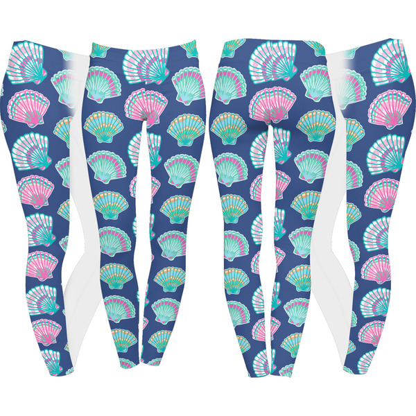 Preppy Sea Shells Leggings Turn Around - Apvl