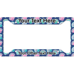 Preppy Sea Shells License Plate Frame - Style A (Personalized)