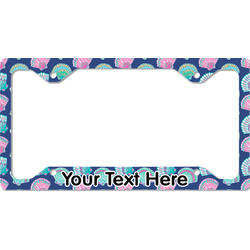 Preppy Sea Shells License Plate Frame - Style C (Personalized)
