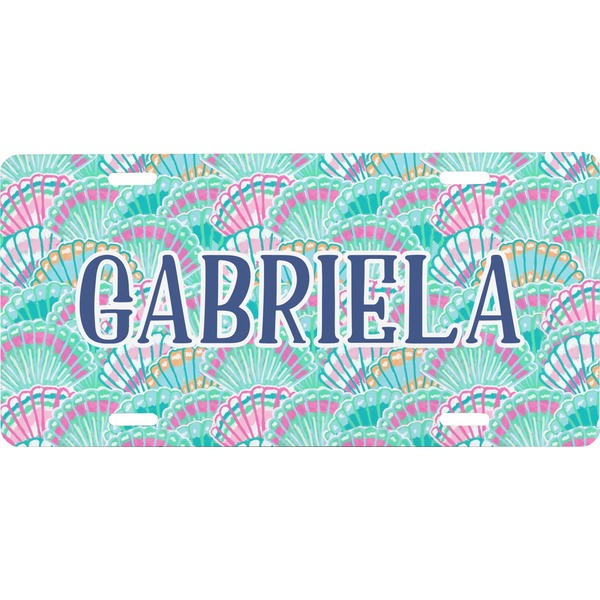 Custom Preppy Sea Shells Front License Plate (Personalized)